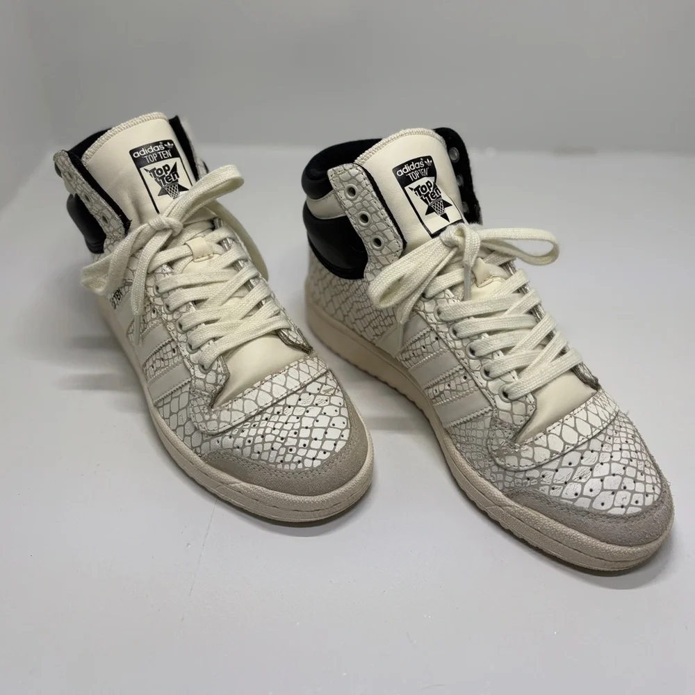 Adidas Top Ten Hi Snakeskin Women’s Size 8 Rare Retro High Top Sneakers - Picture 3 of 16